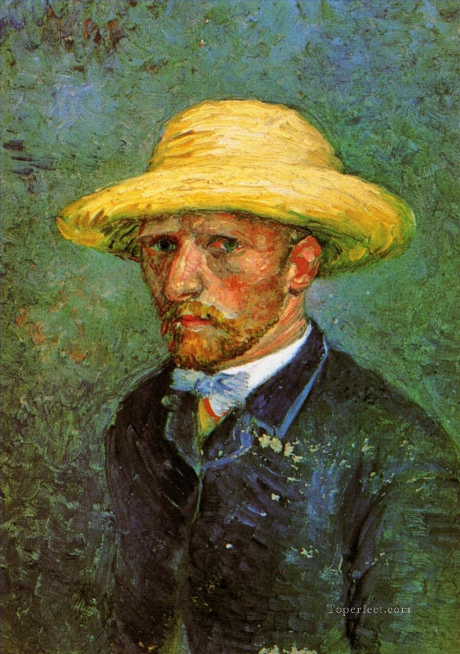 Autorretrato con sombrero de paja 2 Vincent van Gogh Pintura al óleo